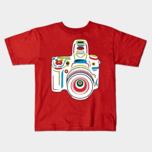 Rainbow Camera Kids T-Shirt